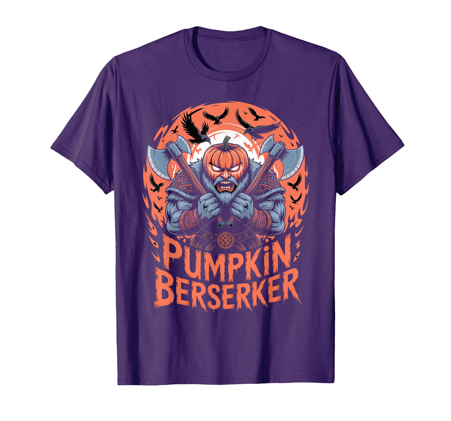 Nordic Mythology Pumpkin - Halloween Viking Berserker T-Shirt