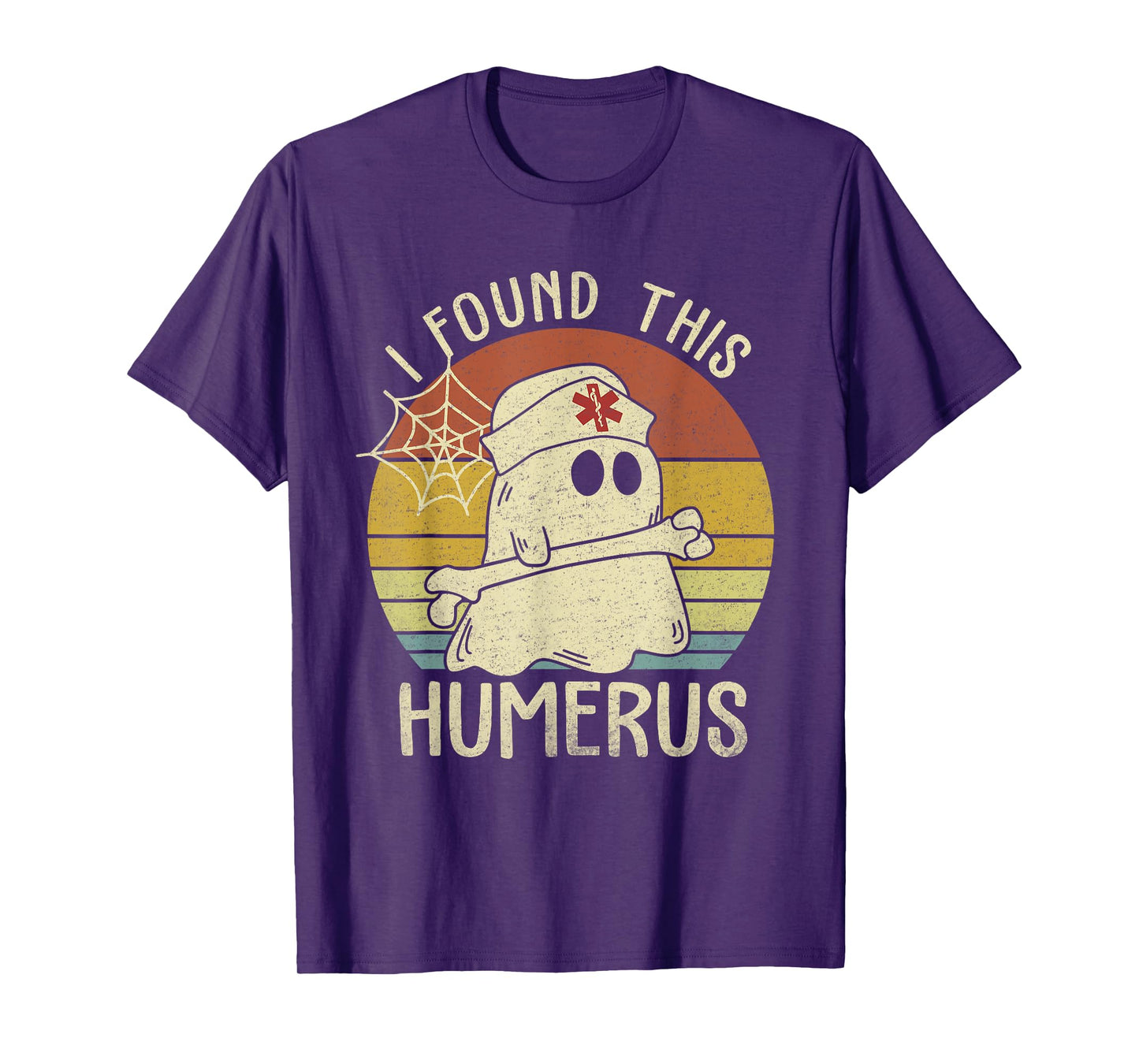 I Found This Humerus Halloween Nurse Nursing Ghost Humorous T-Shirt