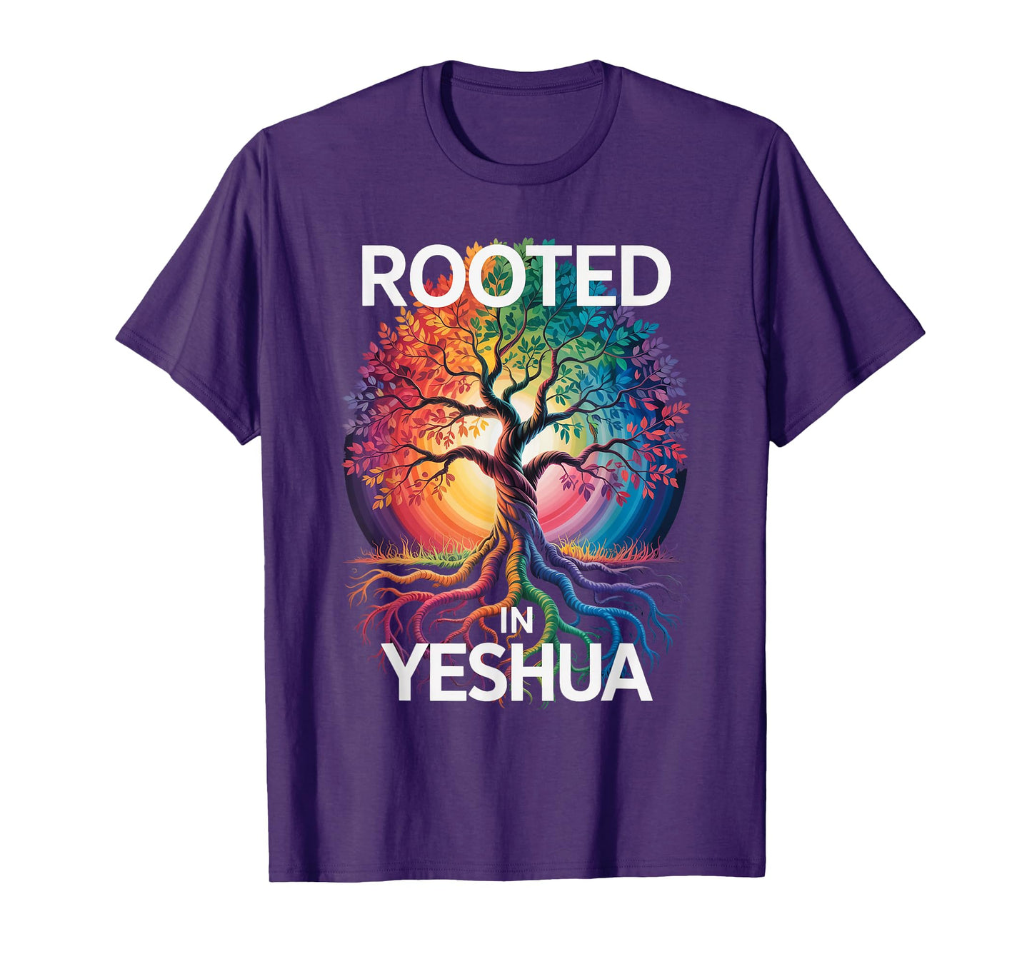 Rooted in Yeshua Jesus God Christian Bible Verse T-Shirt