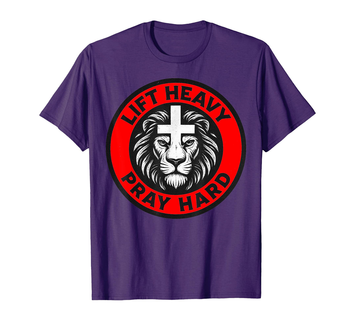 Lift Heavy Pray Hard Gym Workout Christian T-Shirt
