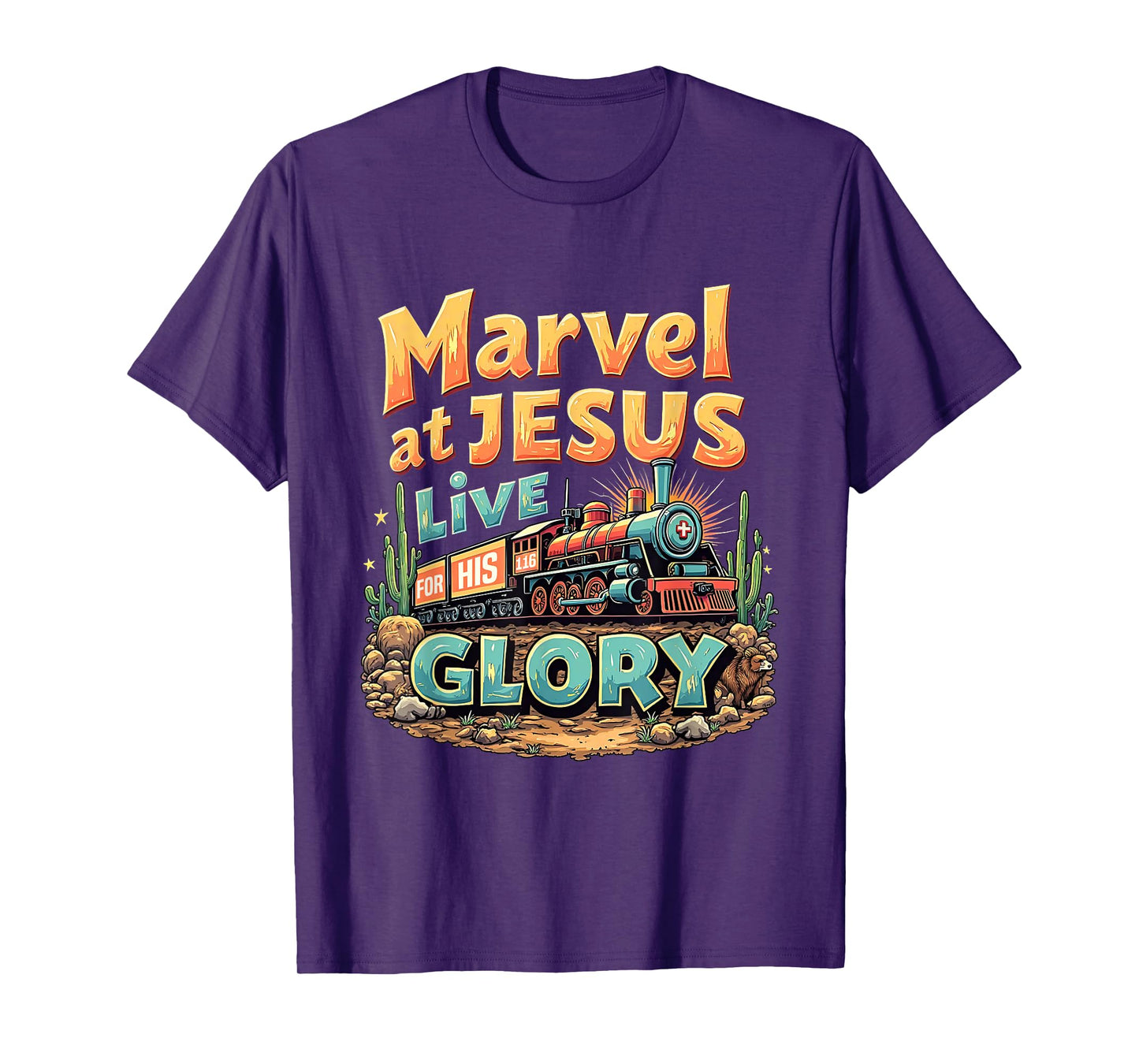 VBS 2025 His Glory Junction Train True North Christian Camp T-Shirt