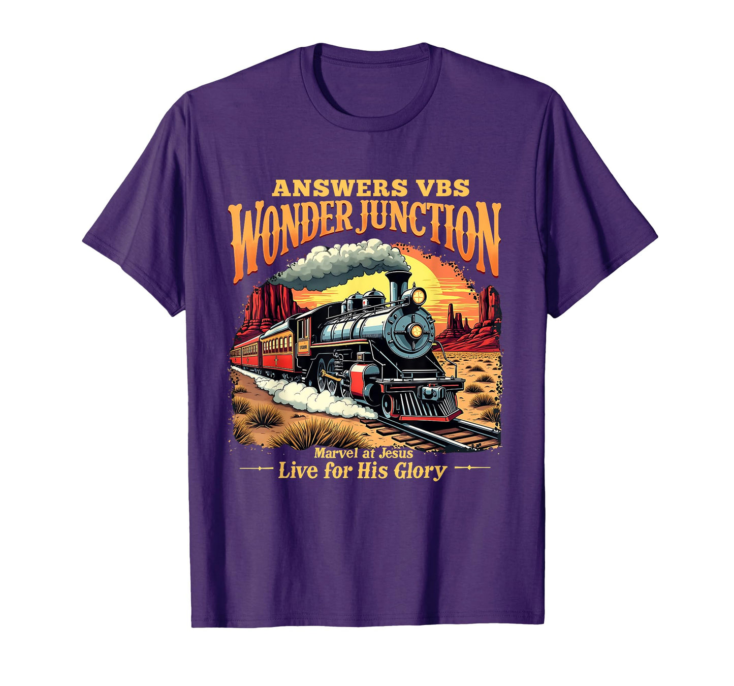 Answers VBS Wonder Junction Christian Train Theme Design T-Shirt