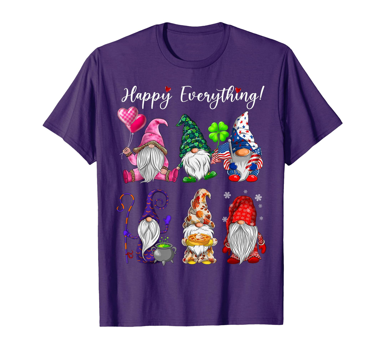 Happy Everything Gnomes Every Seasons All Year T-Shirt
