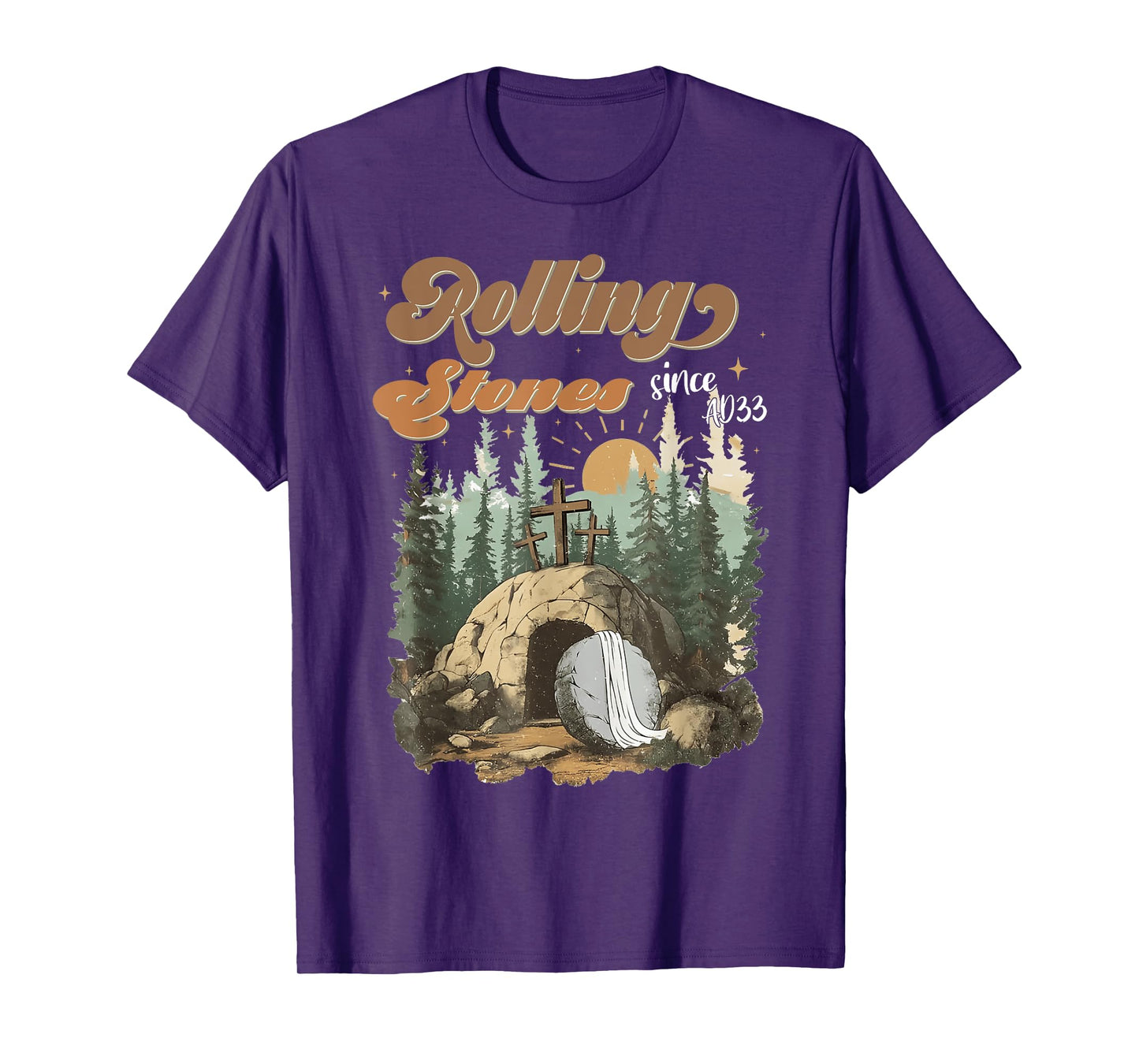 The Stone Was Rolled Away He Is Risen Ad 33 Easter Christian T-Shirt