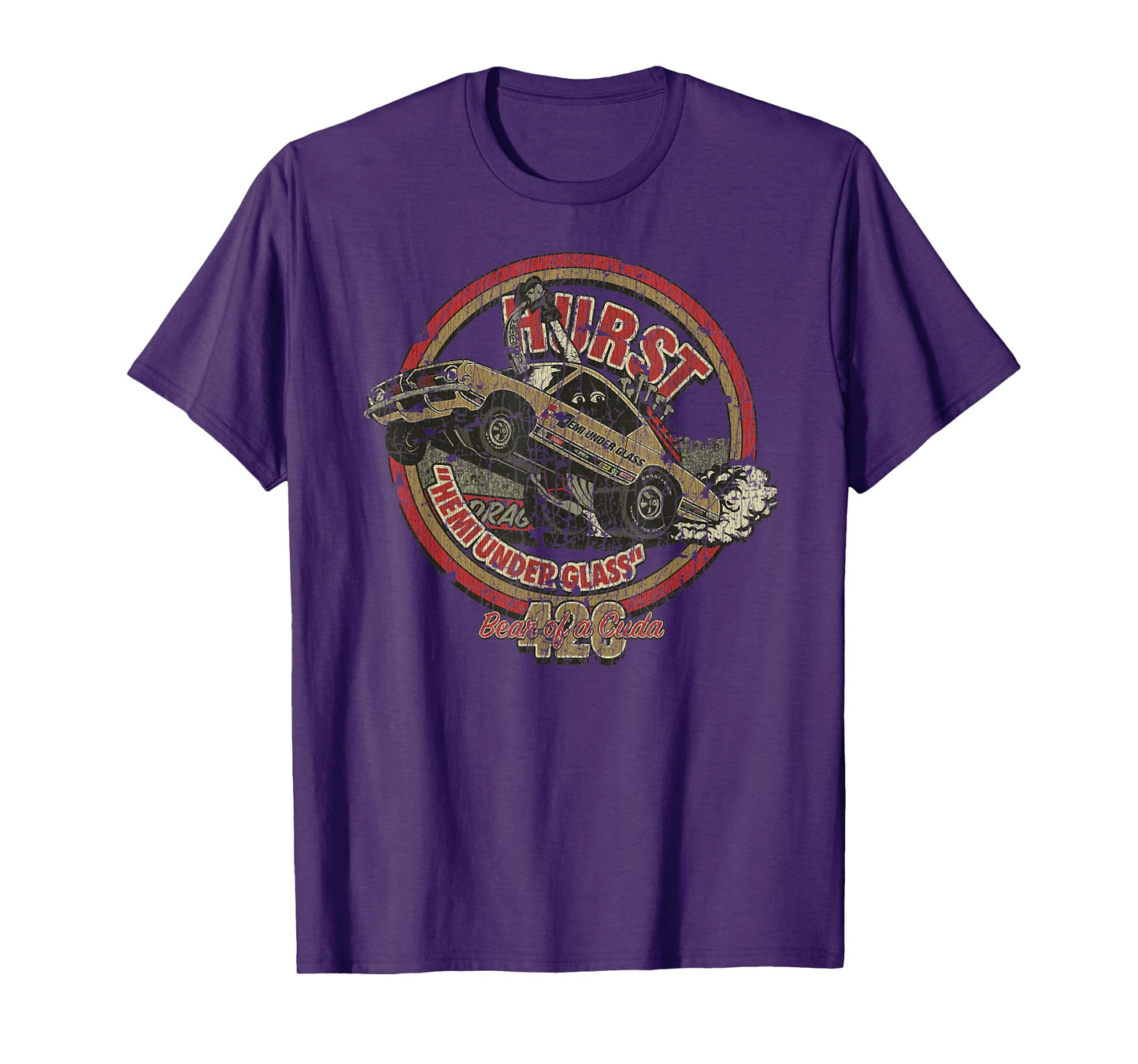 426 Hemi 'Bear of a Cuda' Barracuda T-Shirt, Small, Black