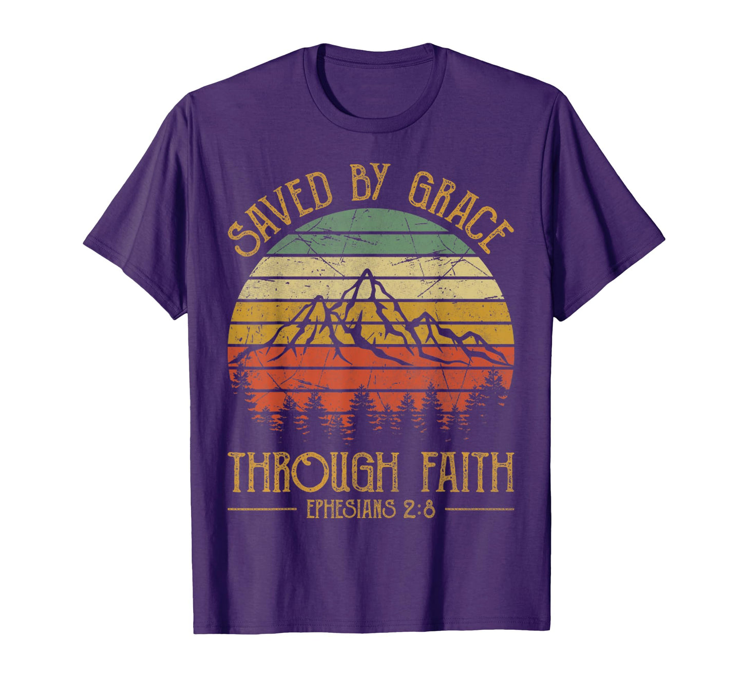 Vintage Christian Saved By Grace Through Faith T-Shirt