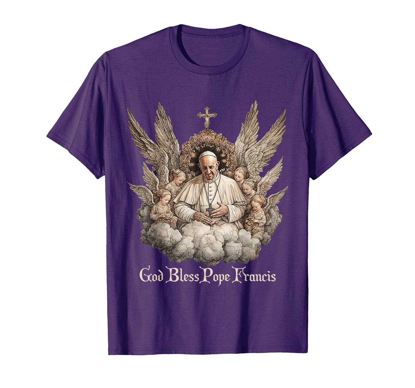 Pope Francis Angels Catholic Church God Bless Pope Francis T-Shirt
