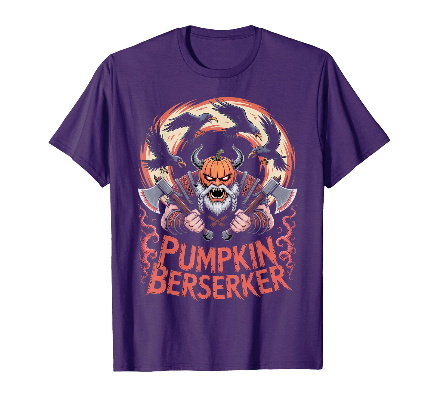 Viking Mythology Pumpkin - Halloween Norse Berserker T-Shirt