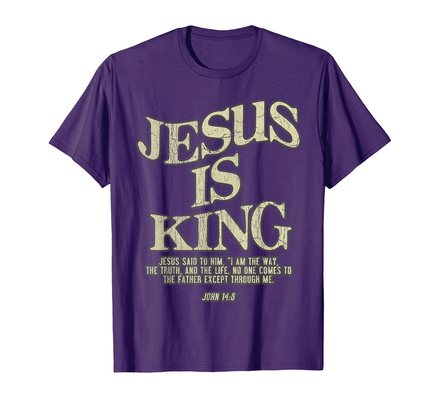 Vintage Retro Jesus Is King Jesus John 14 6 Costume T-Shirt