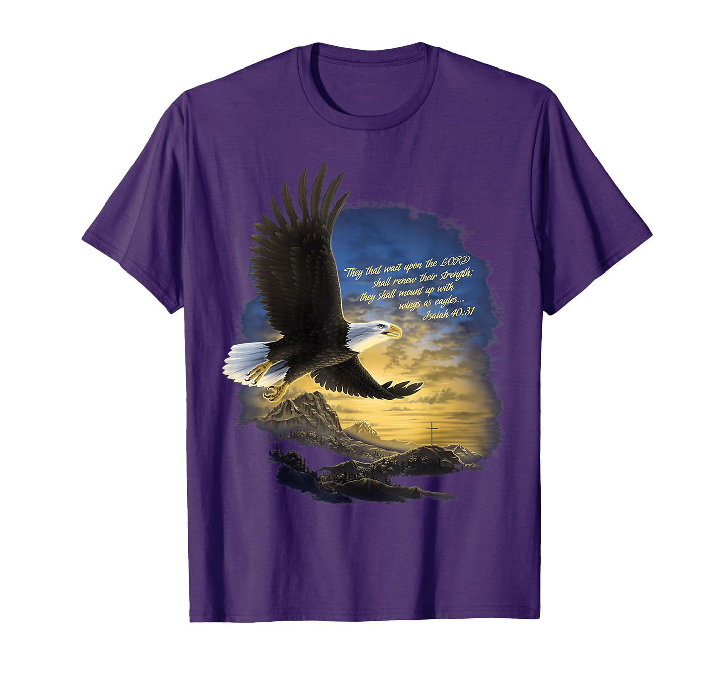 Wings as Eagles Isaiah 40:31 Mount Up Christian Bible Verse T-Shirt