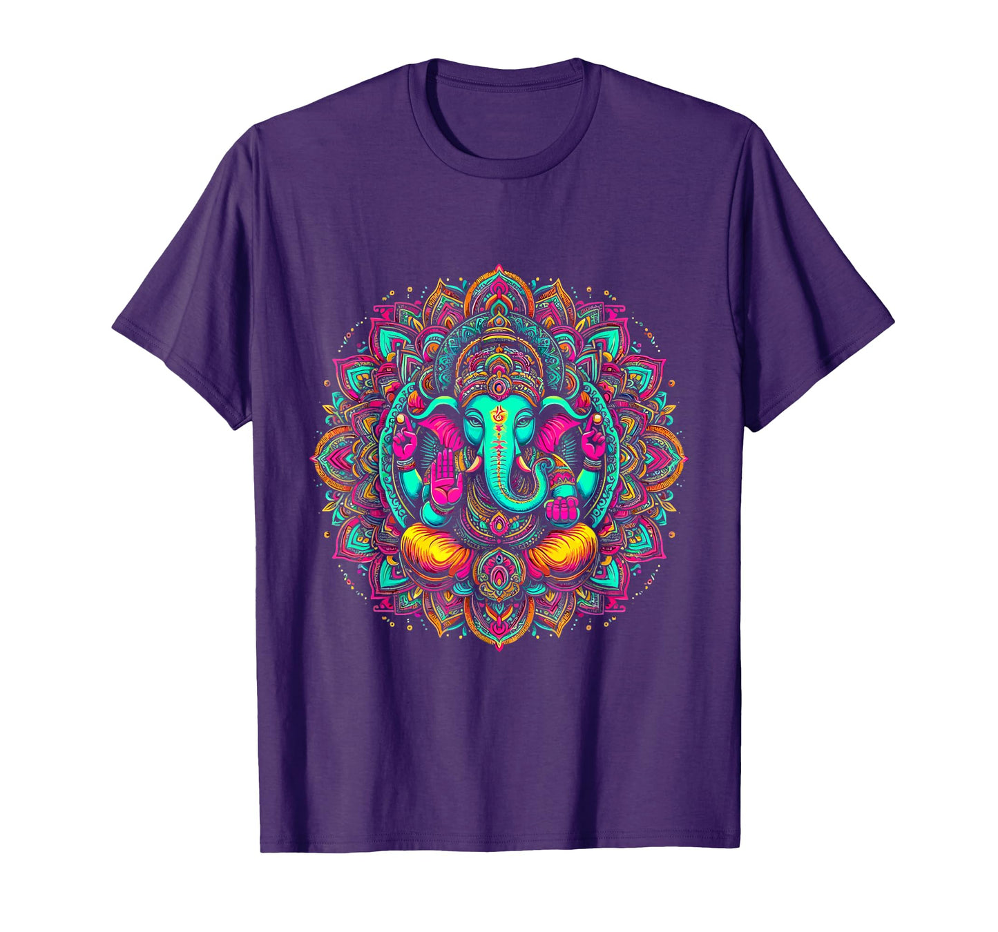 Ganesh Symbol Yoga Hindu Elephant God Ganesha Puja T-Shirt