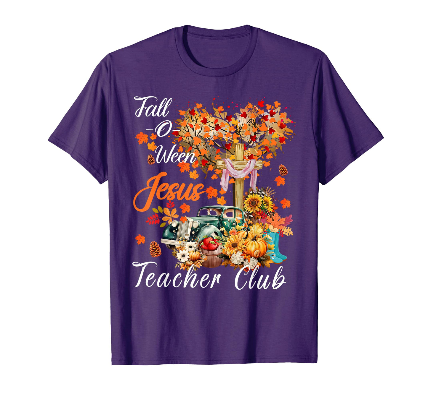Fall-O-Ween Jesus Teacher Club Christian Religious Bible T-Shirt