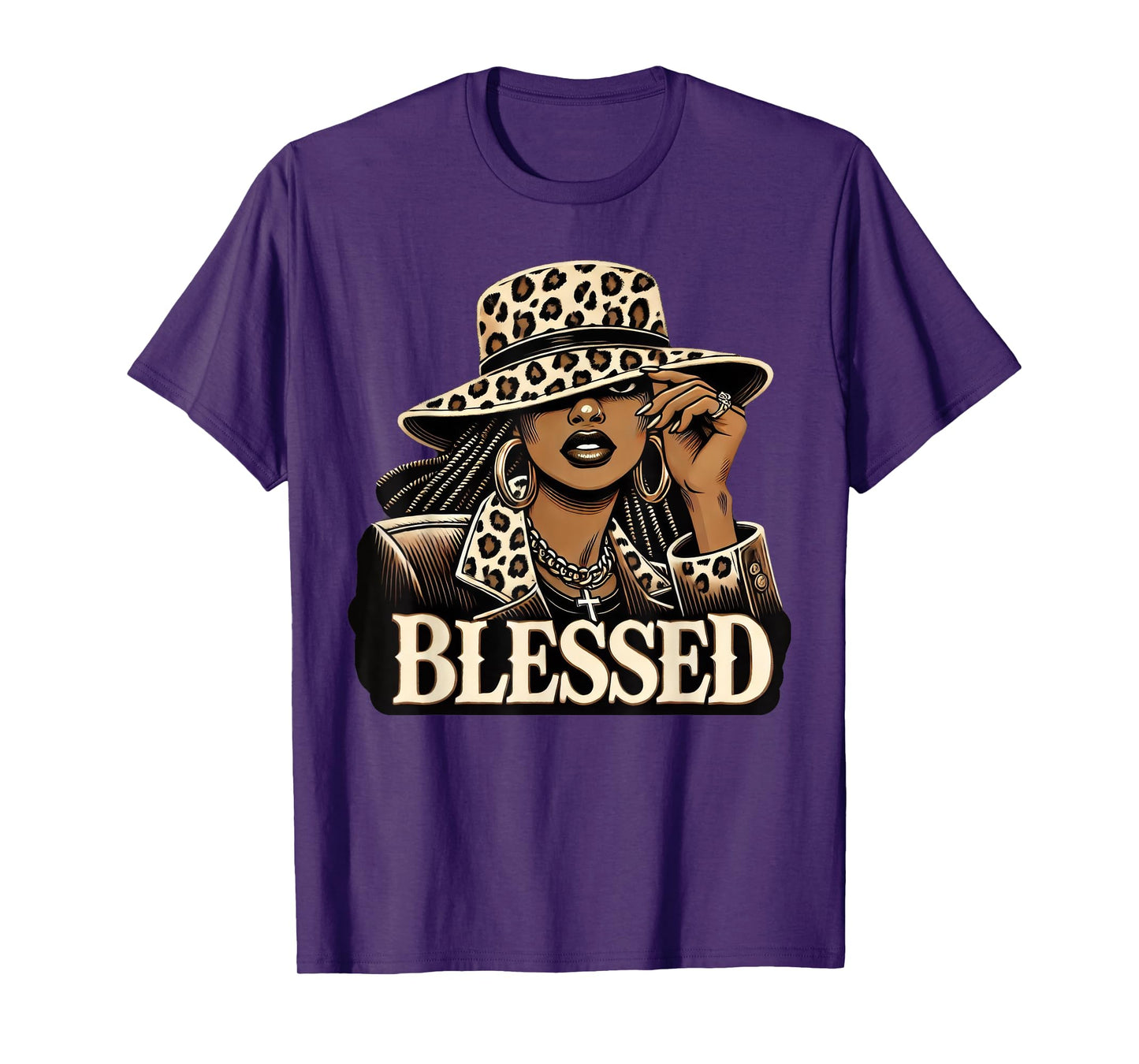 Blessed Black Cowgirl Western Swag African Christian Woman T-Shirt
