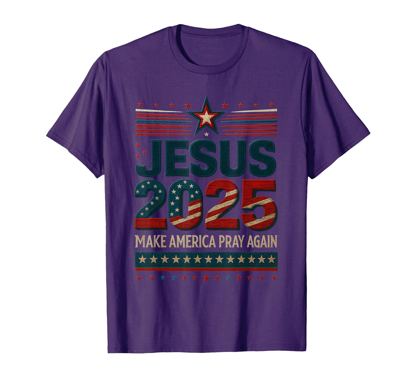 Christian Prayer Warriors USA Red White and Blue Flag T-Shirt