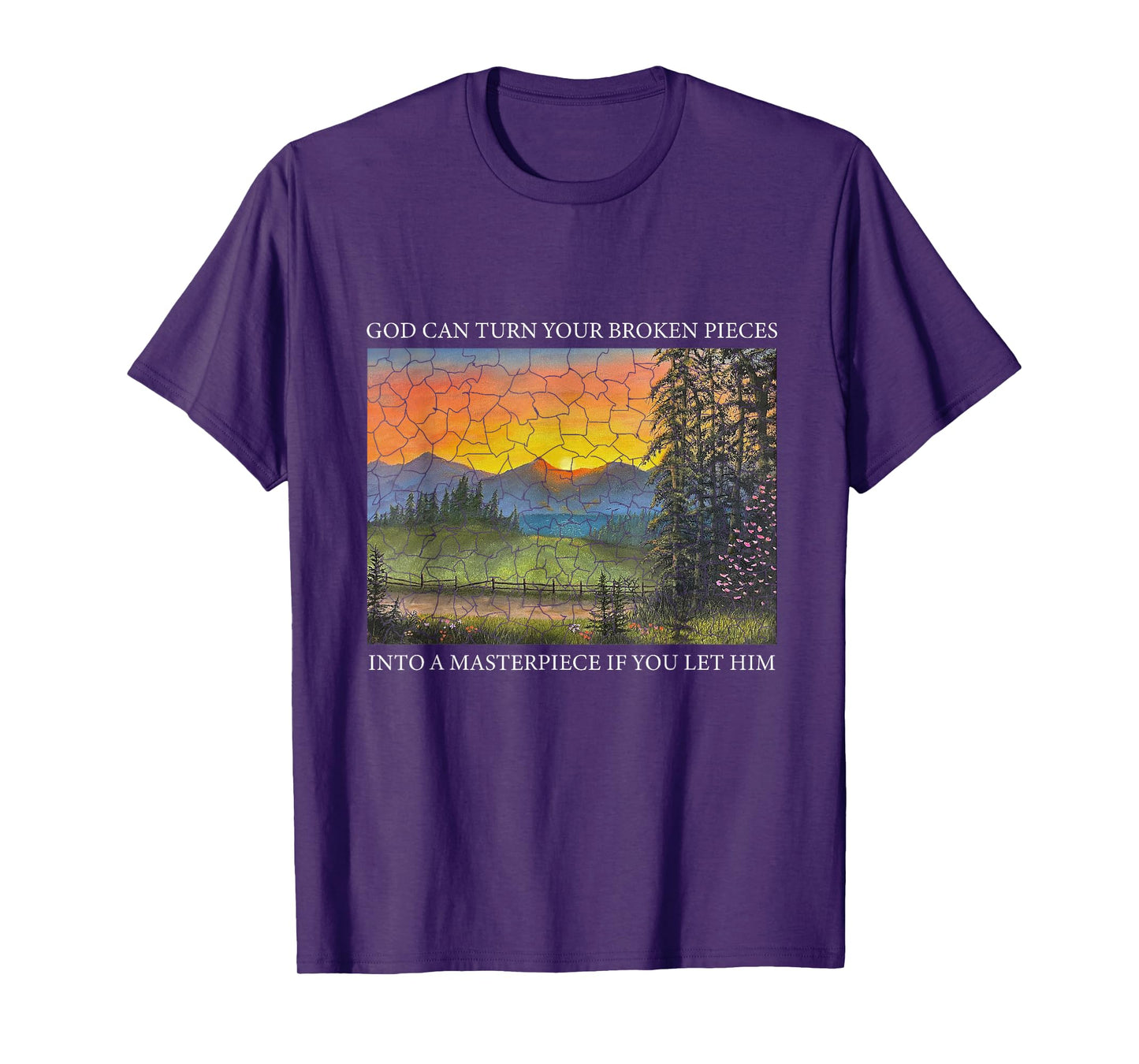 God Can Turn Broken Pieces Into Masterpiece Christian Jesus T-Shirt
