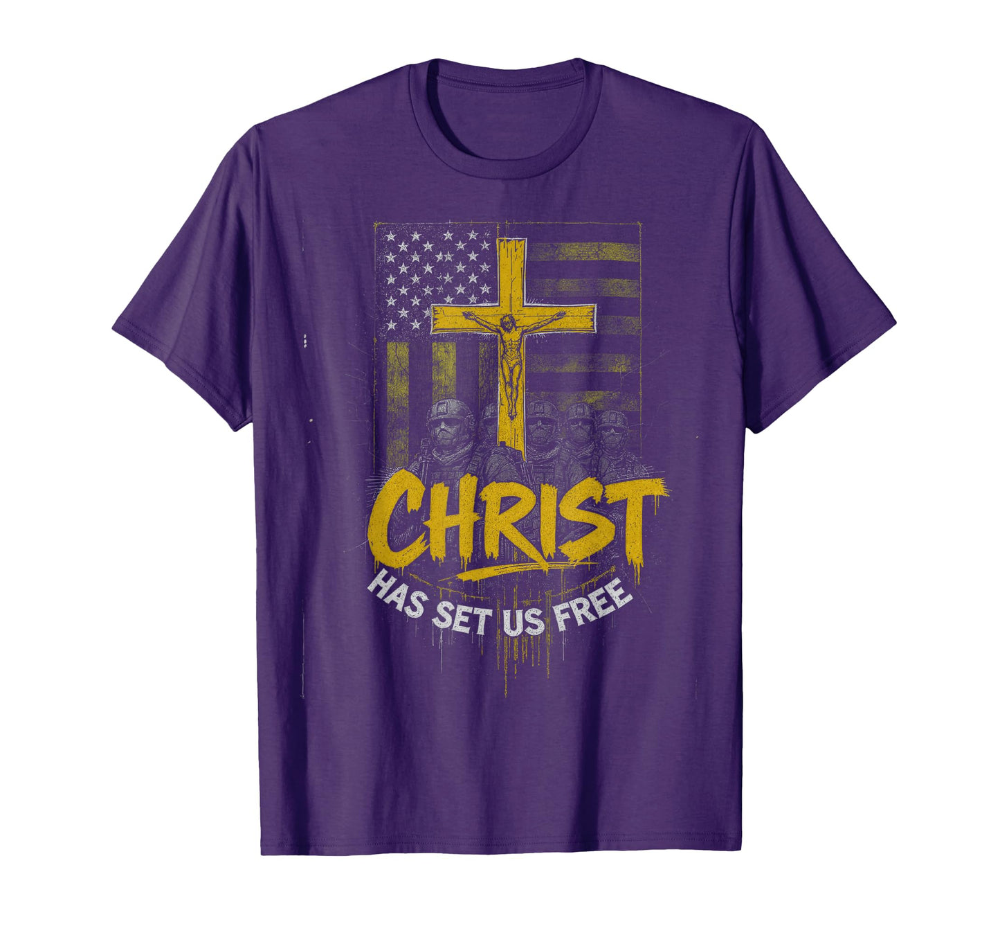 Patriotic Christian Freedom Faith Message American Believer T-Shirt