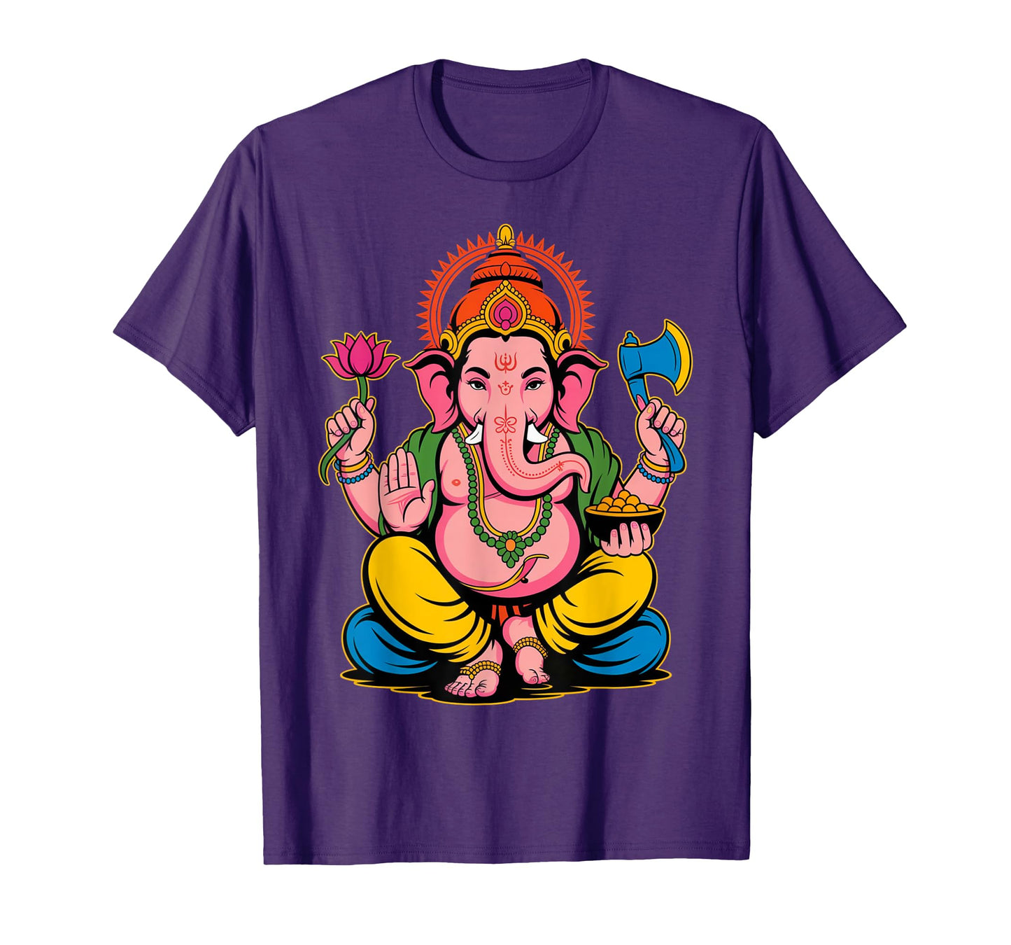 Hindu Ganesha Puja Elephant God India Meditation Yoga Murti T-Shirt