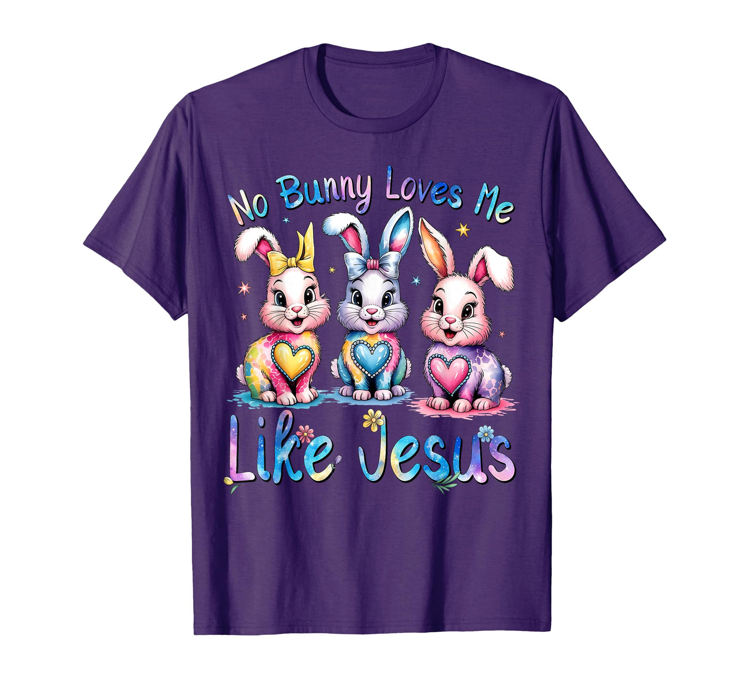 Easter No Bunny Loves Me Like Jesus Christian Kids Women T-Shirt