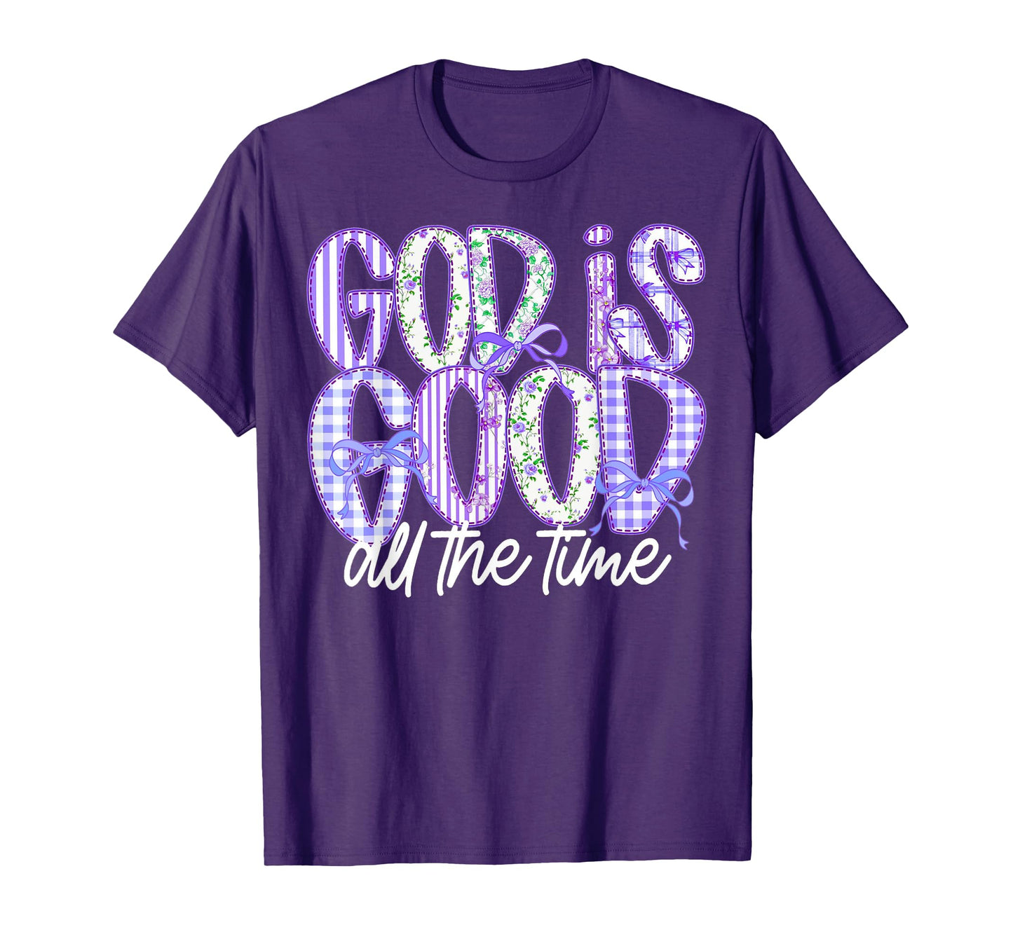 God is Good All The Time Preppy Boho Christian Bible Verse T-Shirt