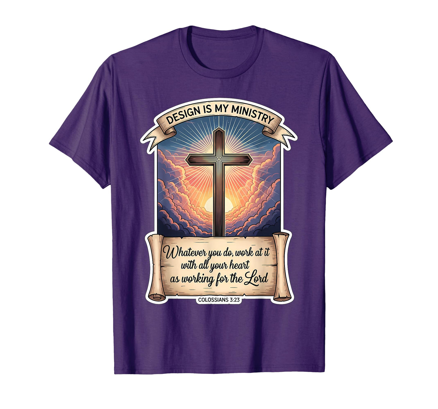 Christian Designer Design is My Ministry Jesus Christ Faith T-Shirt