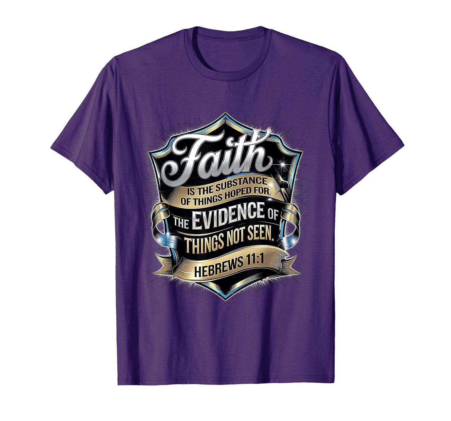 Hebrews 11:1 Ornate Faith Design T-Shirt