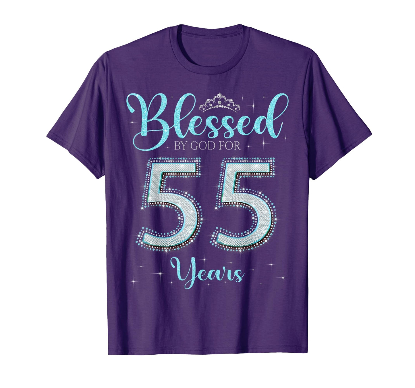 Blessed By God For 55 Years Old 55th Birthday 55th Bday T-Shirt