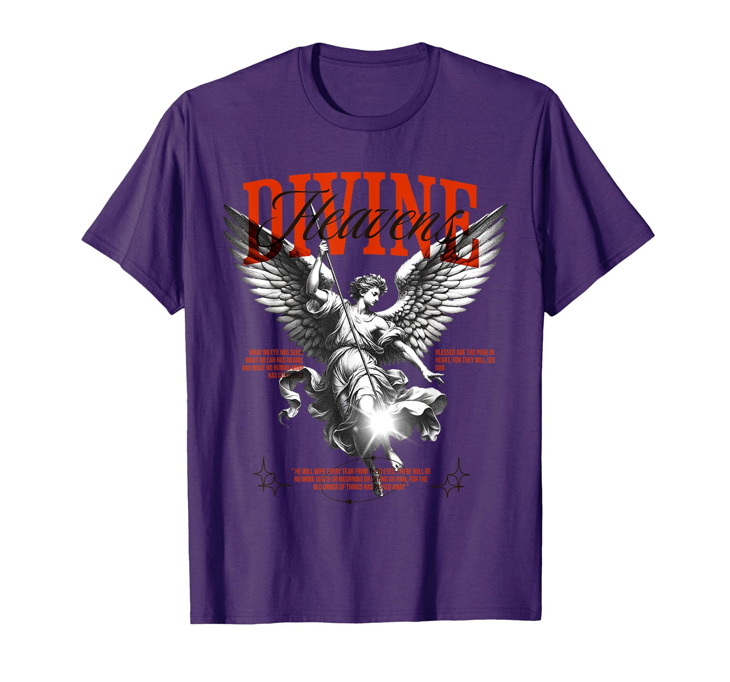 Divine Heavenly Angel Streetwear Bible Angelic Heaven T-Shirt