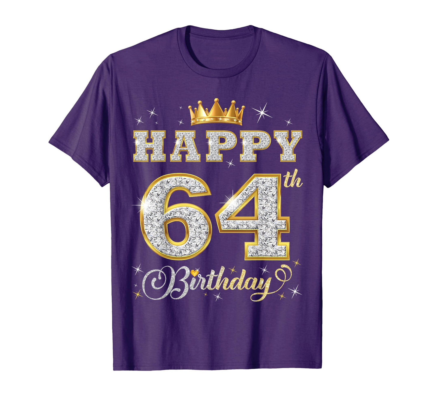 Happy 64th Birthday 64 Years Old Women Men Birthday Party T-Shirt