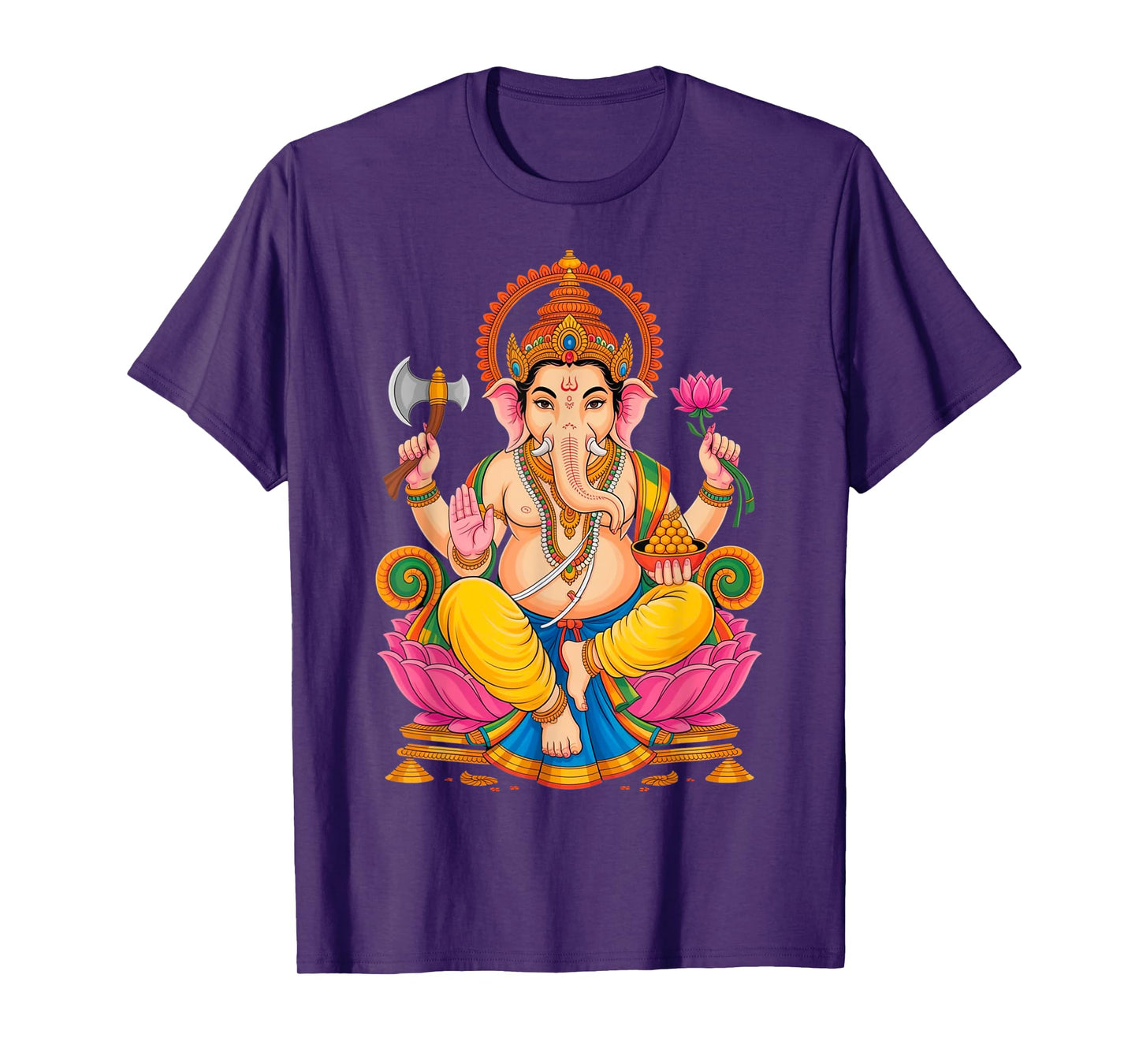 Hindu Ganesha Puja Elephant God India Meditation Yoga Murti T-Shirt