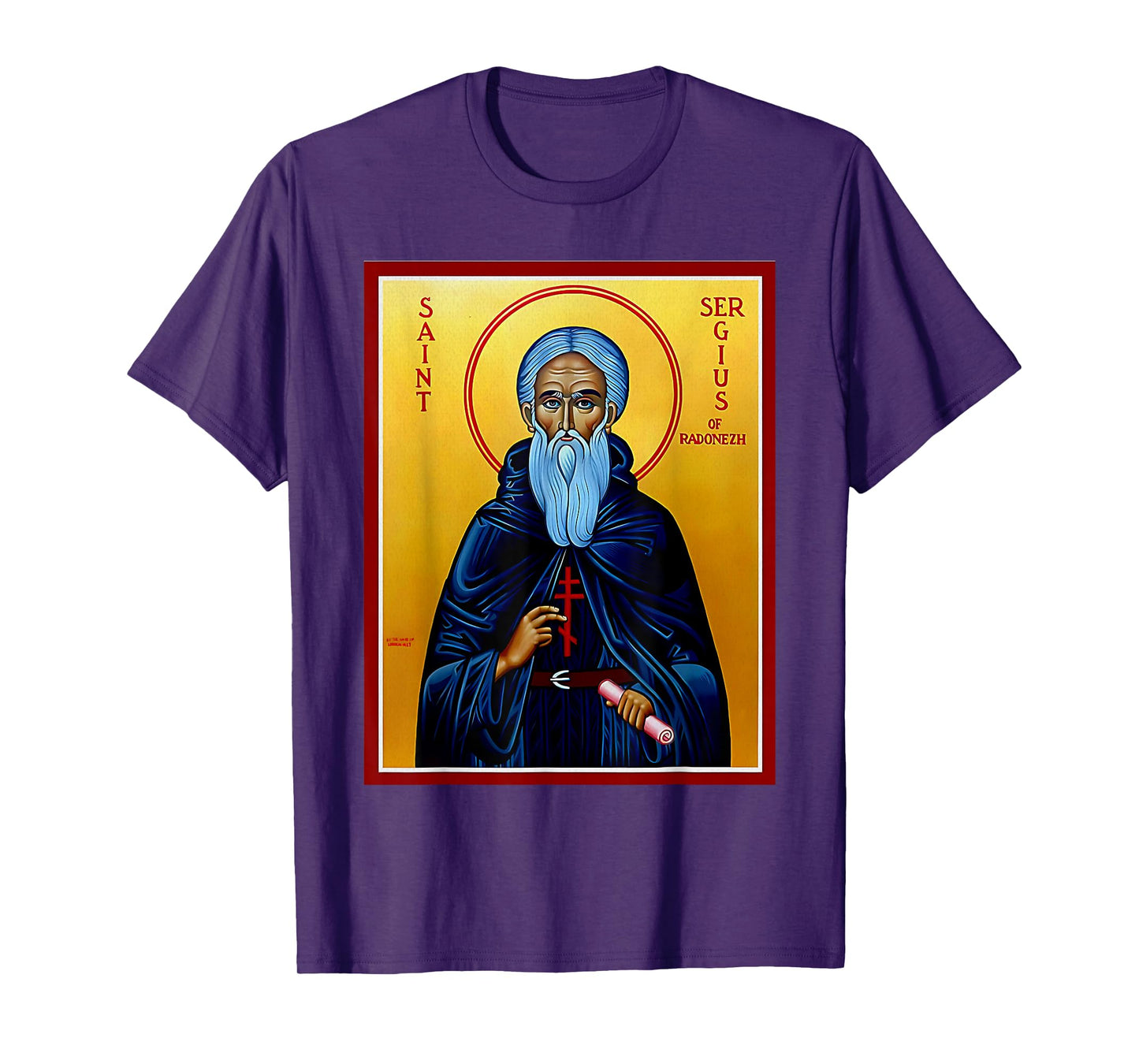 St. Sergius Radonezh Eastern Orthodox Byzantine Art Russian T-Shirt