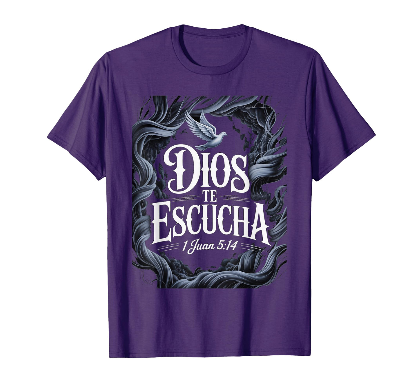 Dios Te Escucha – 1 Juan 5:14 Spanish Bible Verse Christian T-Shirt
