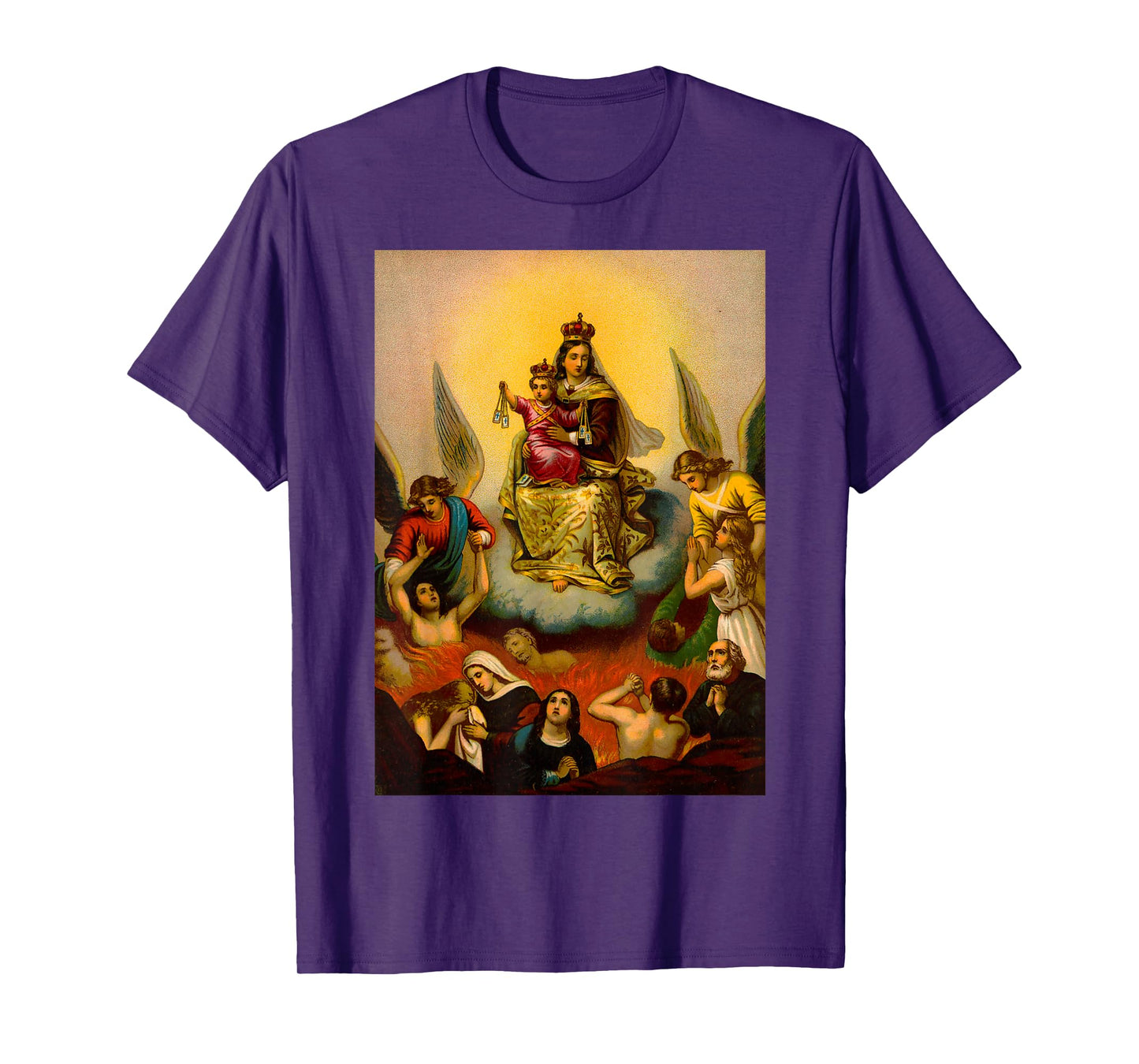 Scapular of Our Lady of Mount Carmel Brown Mt. T-Shirt
