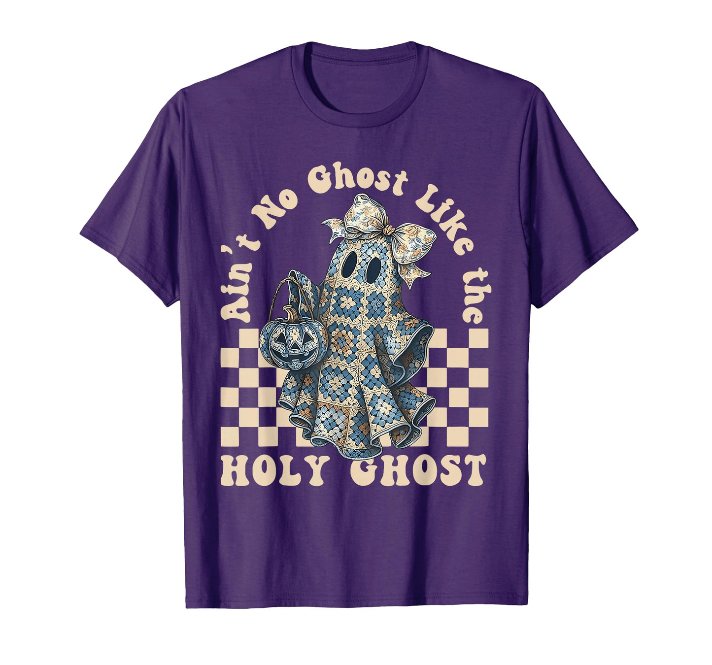 Groovy Aint No Ghost Like The Holy Ghost Christian Halloween T-Shirt