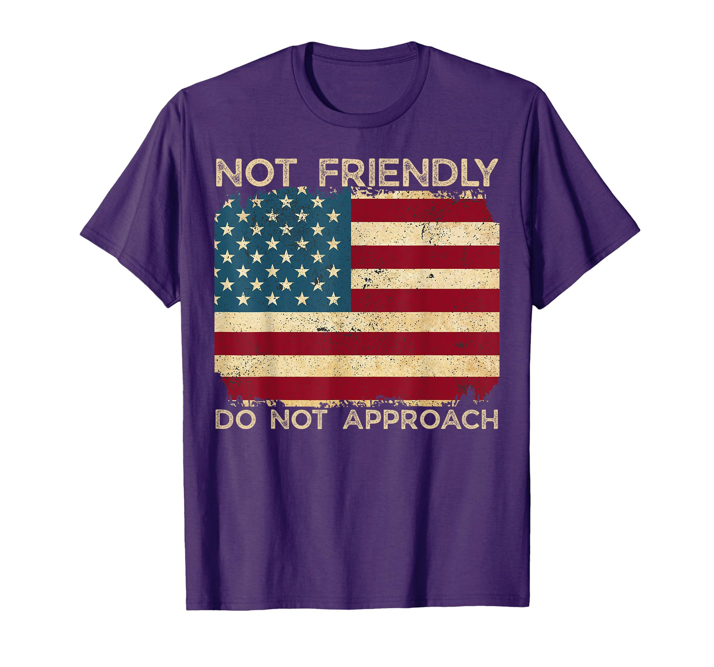 Not Friendly Do Not Approach Funny Sarcastic Quote T-Shirt