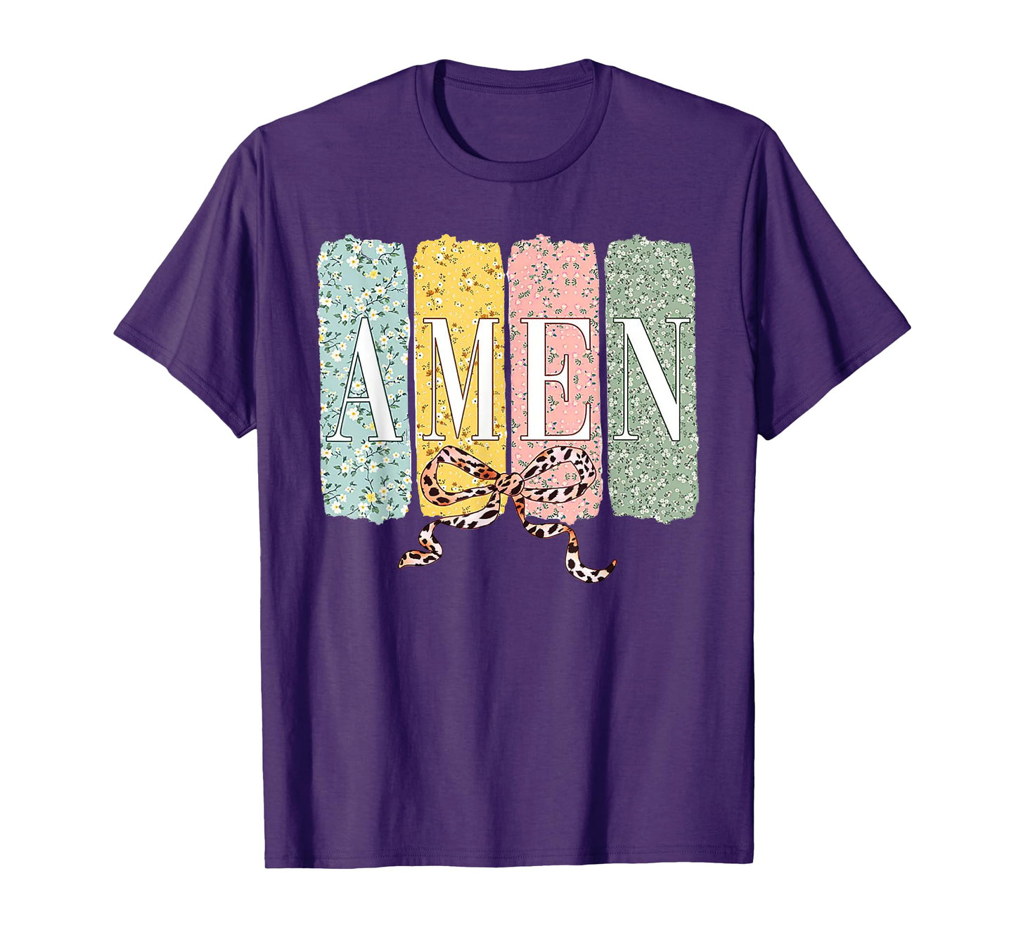 Easter Day Tee Amen Coquette Bow Jesus Easter T-Shirt
