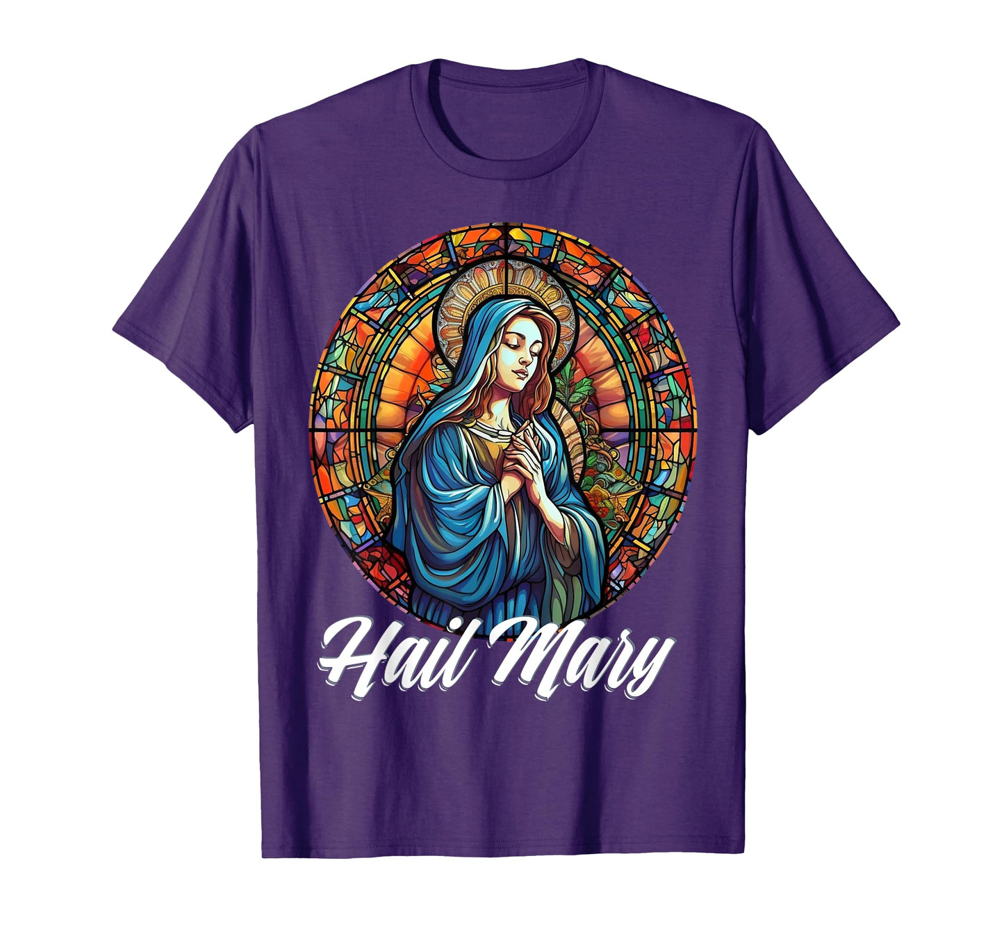 Hail Mary Our Lady Blessed Mother Rosary Catholic T-Shirt