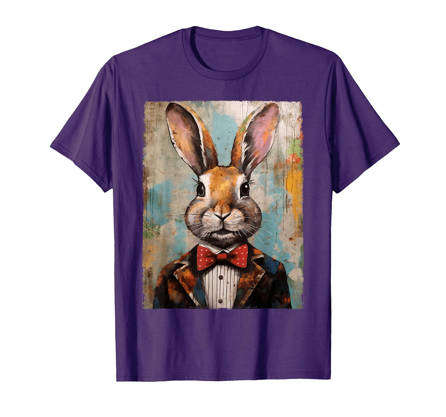 Easter Bunny Rabbit Bow Tie Happy Easter Boys Kids Toddler T-Shirt