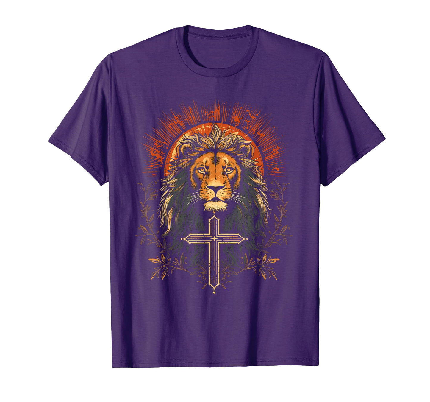 Christian Cross Lion of Judah Faith Jesus Pastor T-Shirt