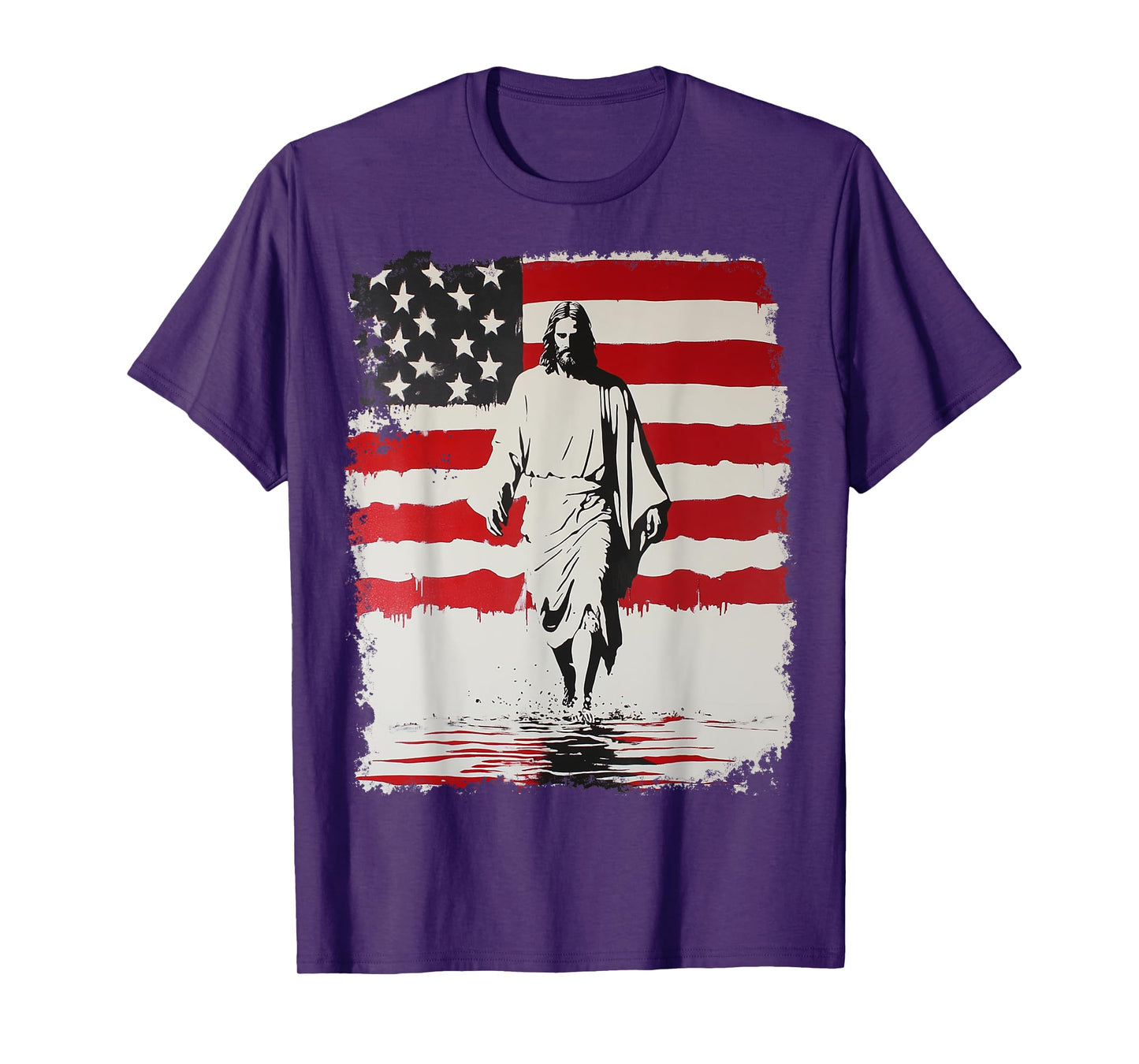 Jesus with American Flag T-Shirt
