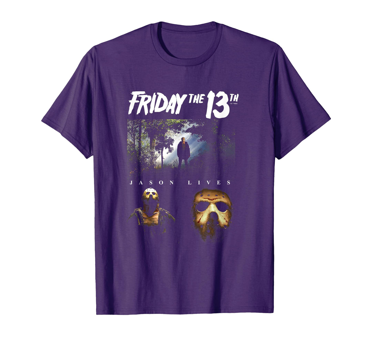 Friday The 13th Iconic Jason Voorhees Lives Big Chest Poster T-Shirt
