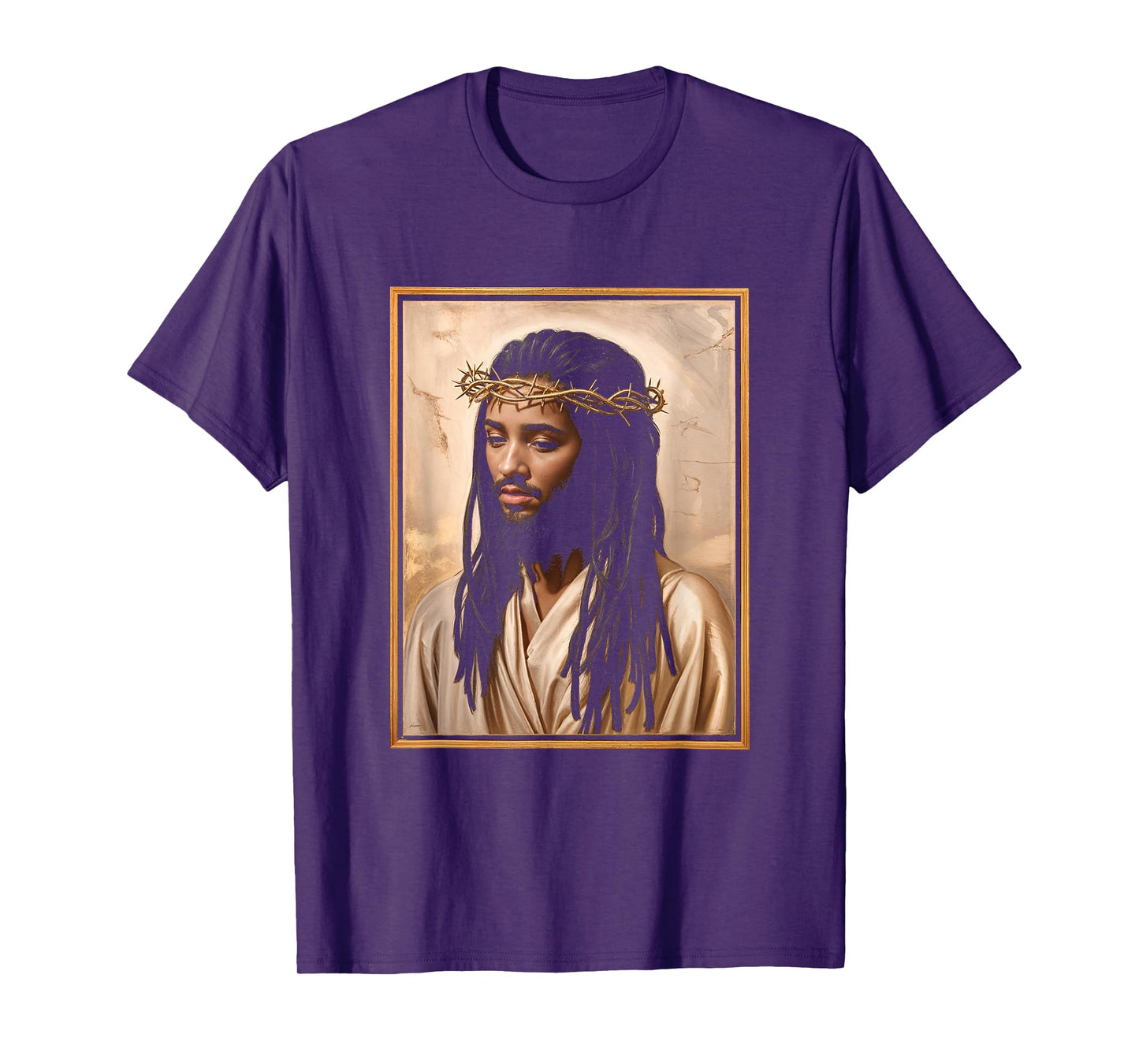 Black Jesus Crown Faith Christianity Religion T-Shirt