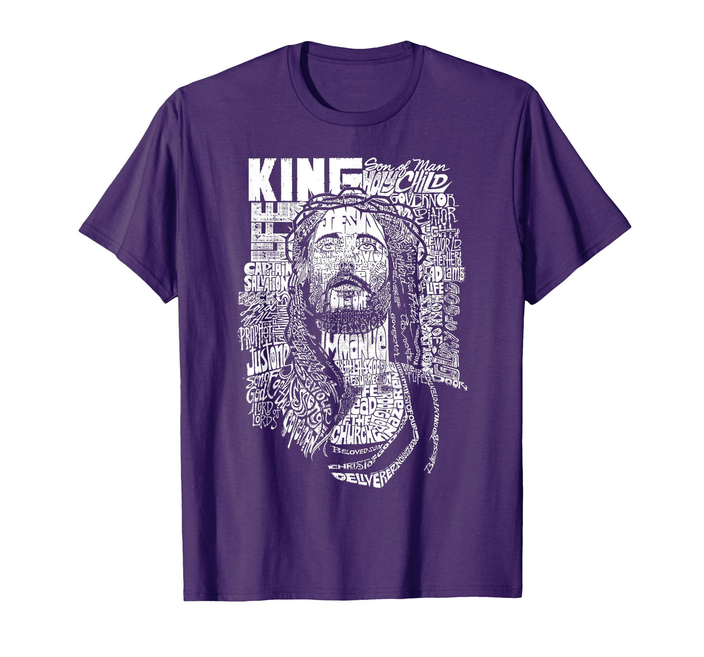 Inspirational Jesus Typography Artwork Holy Savior T-Shirt