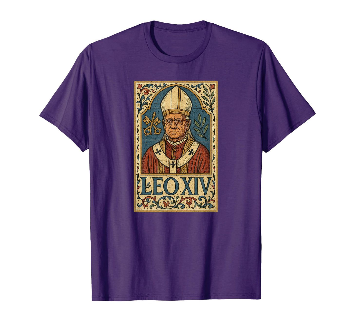 Pope Leo XIV / Rome and Vatican Medieval Catholic Design T-Shirt