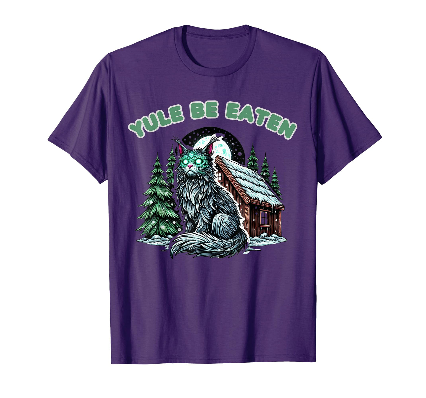 Yule Be Eaten Yule Christmas Cat Jolakotturinn Icelandic T-Shirt
