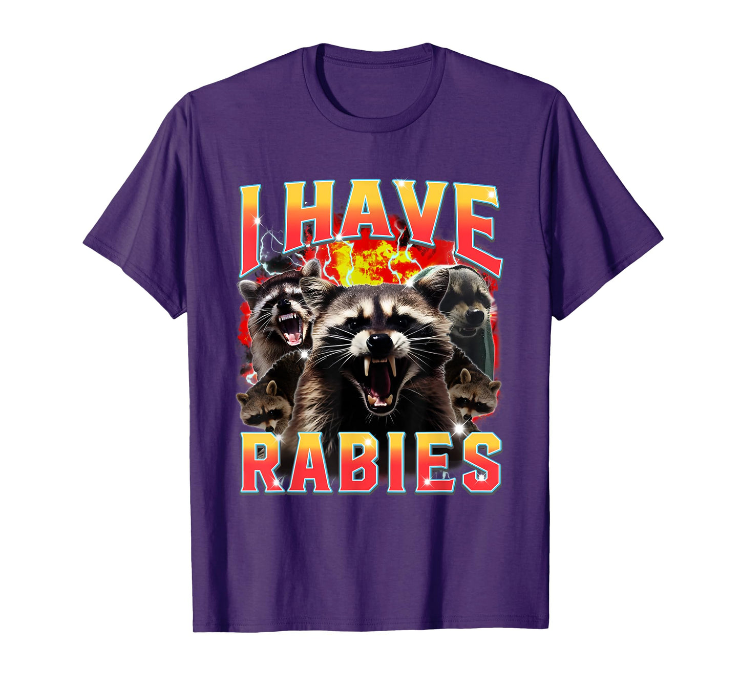 I Have Rabies Racoon Meme Shirt Opossum Humor Sarcasm T-Shirt