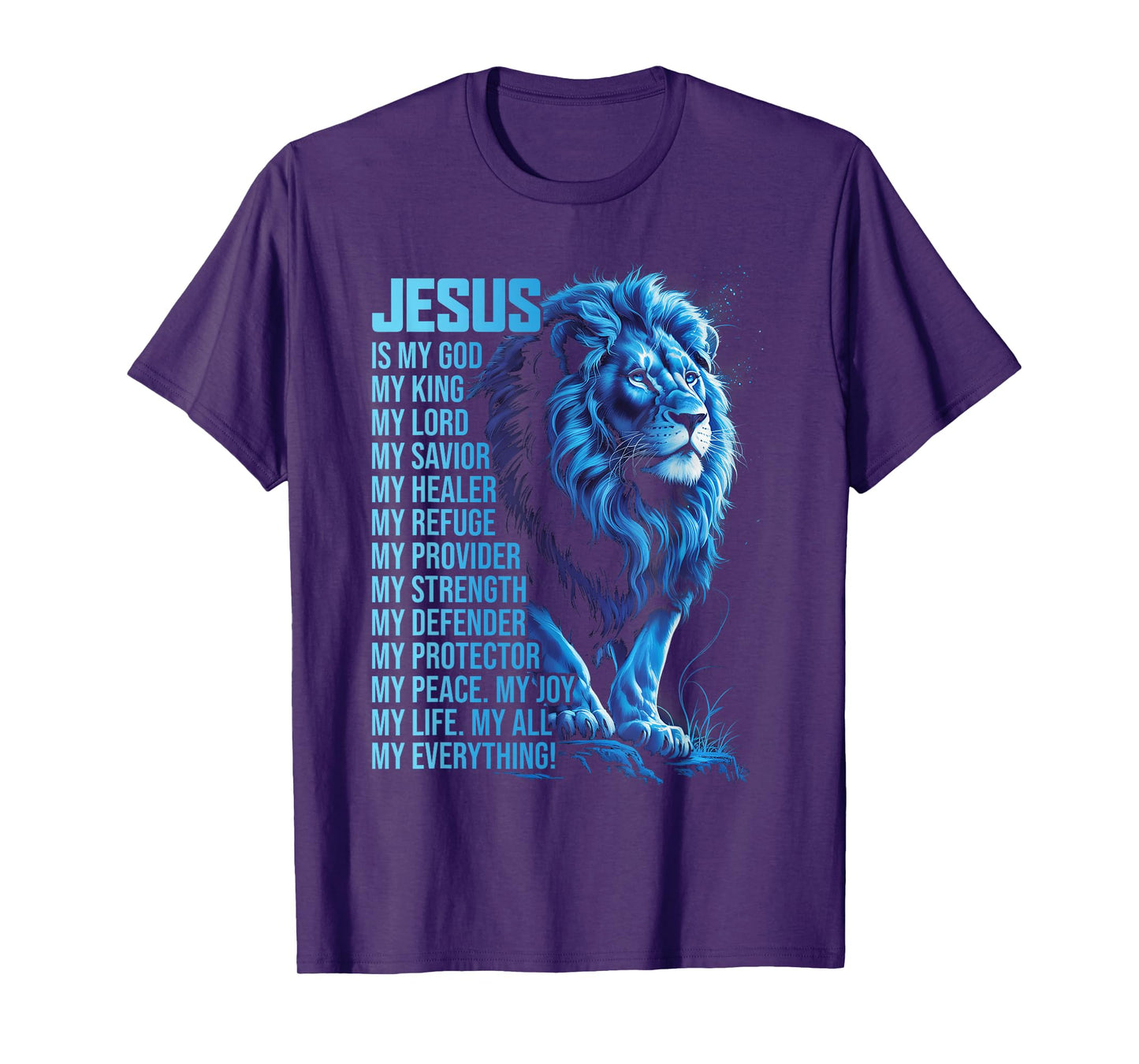 Lion Christian Jesus Is My God King, Lord, and Savior T-Shirt
