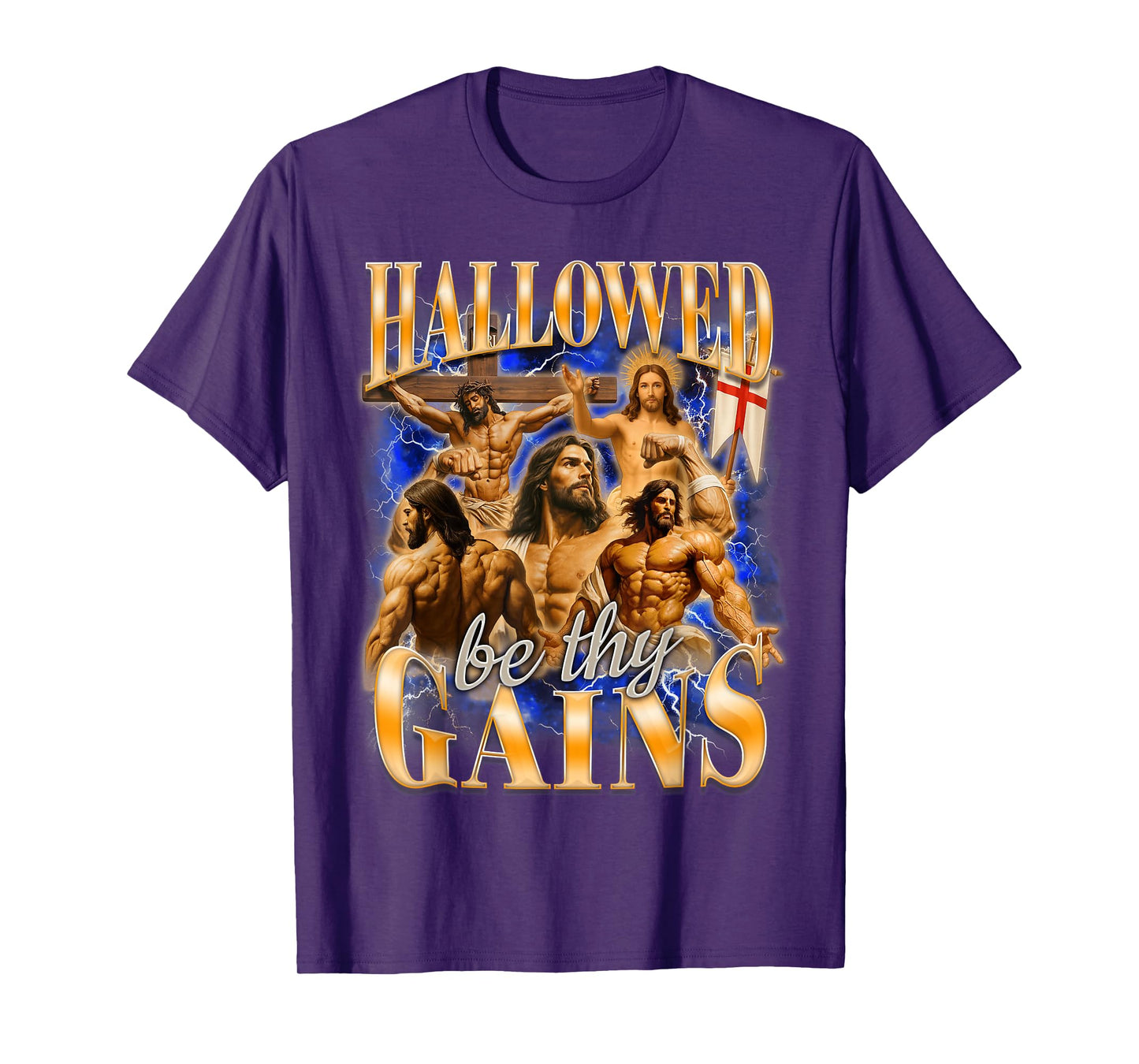 Pump Cover Fitness Jesus God Christian Hallowed Be Gains T-Shirt