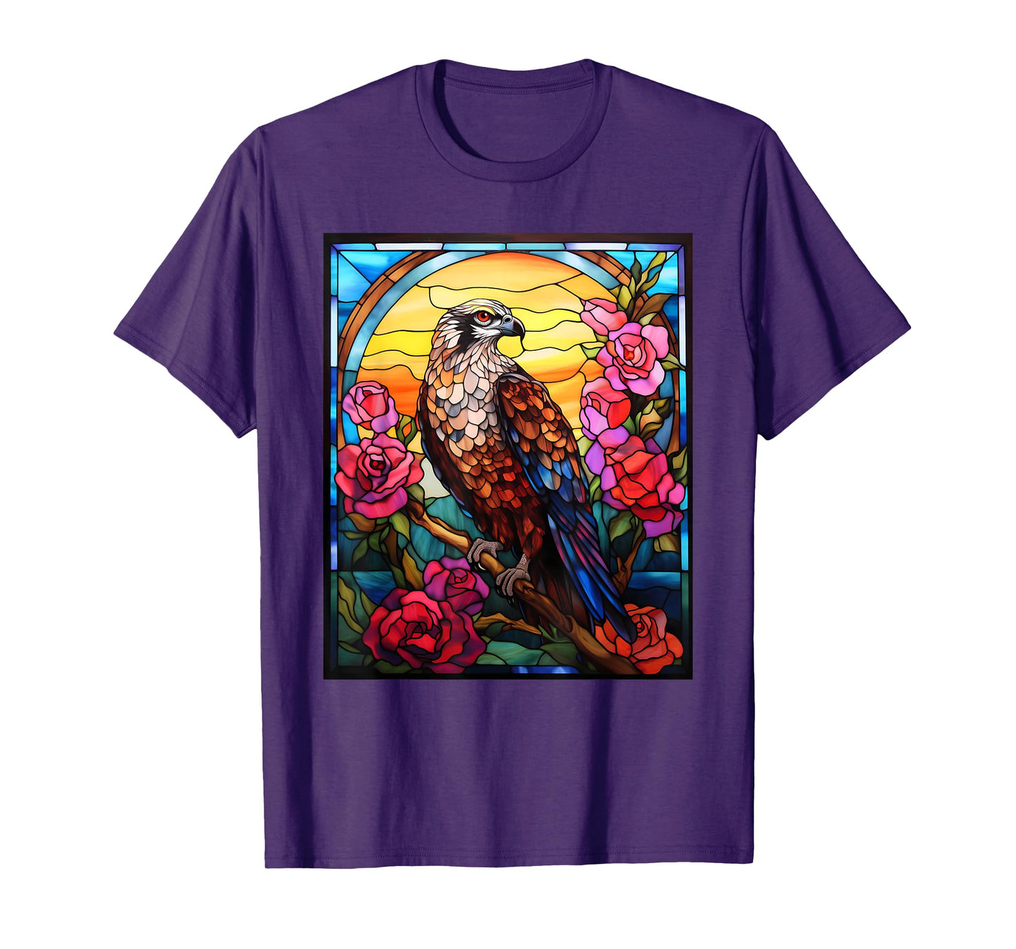 Stained Glass Style Osprey T-Shirt
