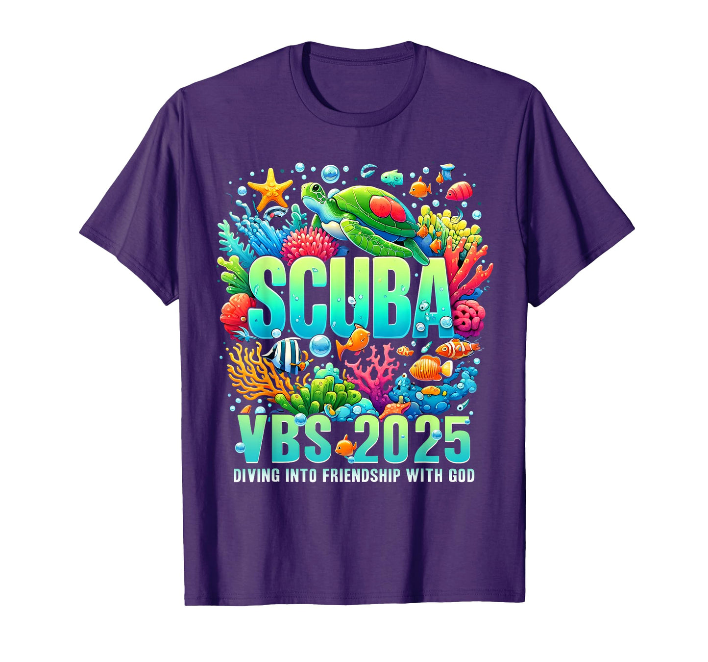 VBS 2025 Squad Scuba Diving Into Friendship With God T-Shirt