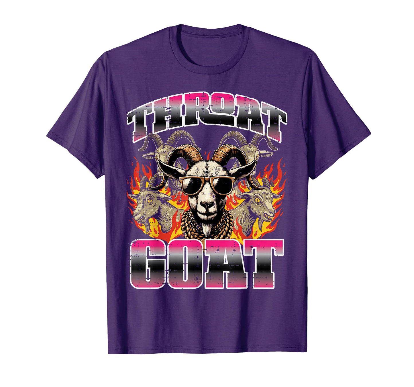 Inappropriate Throat Goat Funny Adult Humor Joke Women Men T-Shirt